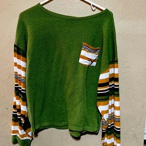 And the Why Olive striped top